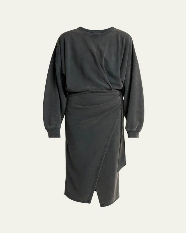 Sandrina Draped Sweatshirt Dress